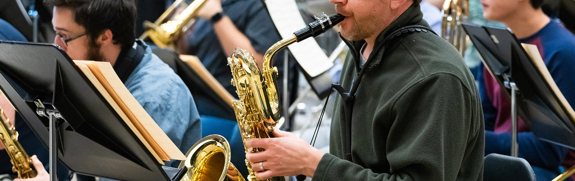 image of baritone saxophonist
