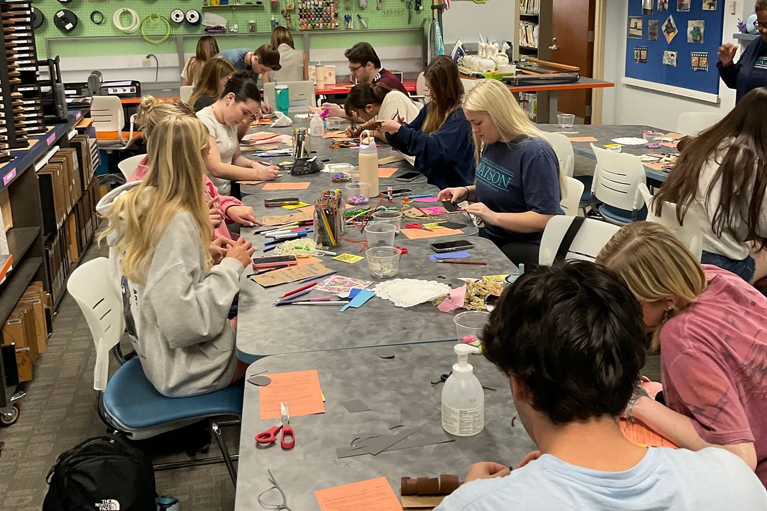 Students in the Curriculum Materials Center